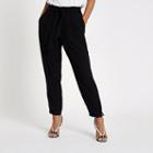 River Island Womens Grey Tie Waist Tapered Trousers