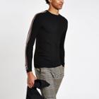 River Island Mens Ribbed Crew Neck Muscle Fit Sweater