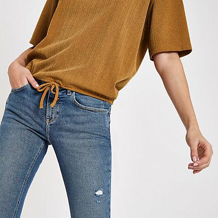 River Island Womens Elastic Tie Waist Loose Fit Top