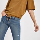 River Island Womens Elastic Tie Waist Loose Fit Top