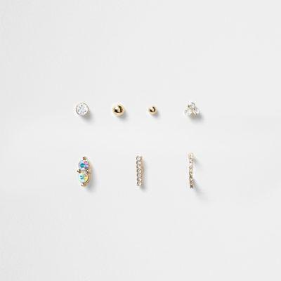 River Island Womens Gold Tone Piercings Set