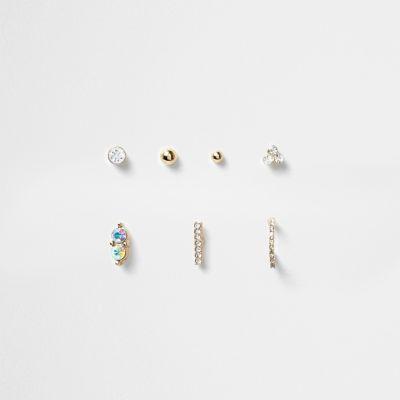 River Island Womens Gold Tone Piercings Set