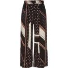 River Island Womens Tile And Stripe Print Belted Culottes