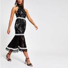 River Island Womens Forever Unique Lace High Neck Dress