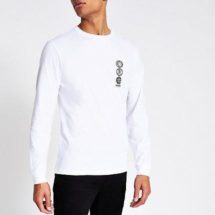 River Island Mens Big And Tall Crew Neck Slim Fit T-shirt