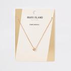 River Island Womens Gold Plated Cubic Zirconia Necklace
