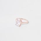 River Island Womens Rose Gold Tone Cubic Zirconia Ring