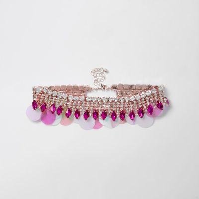 River Island Womens Cup Chain Sequin Choker