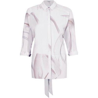 River Island Womens Abstract Oversized Shirt