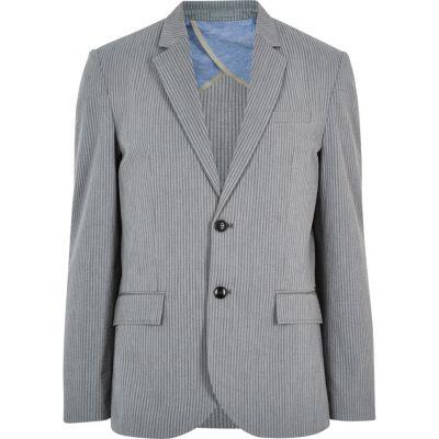 River Island Mens Cotton Seersucker Blazer