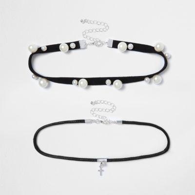 River Island Womens Pearl Choker Necklace Pack