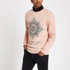 River Island Mens Slim Fit 'seize The Day' Sweatshirt