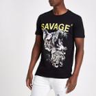 Mens Criminal Damage 'savage' Print T-shirt