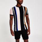 River Island Mens Stripe Knitted Slim Fit T-shirt