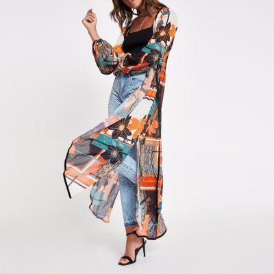 River Island Womens Floral Embellished Kimono