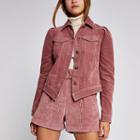 River Island Womens Corduroy Puff Sleeve Fitted Jacket