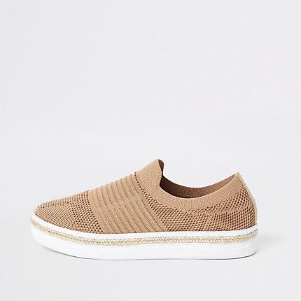River Island Womens Knitted Runner Espadrille Sneakers