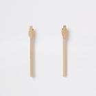 River Island Womens Gold Tone T-bar Front And Back Earrings