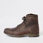 River Island Mens Tumbled Leather Lace-up Boots