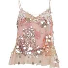 River Island Womens Sequin Floral Embellished Cami Top