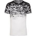 River Island Mens White Camo Print Fade Muscle Fit T-shirt