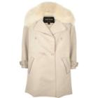 River Island Womens Faux Fur Trim Double-breasted Coat