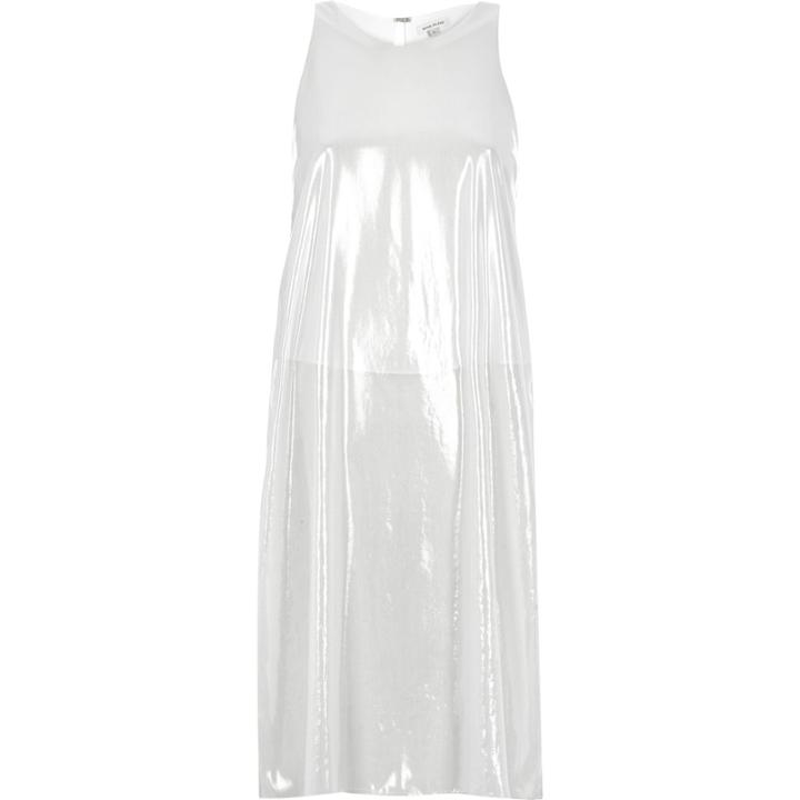 River Island Womens Silver Double Layer Split Back Longlinek