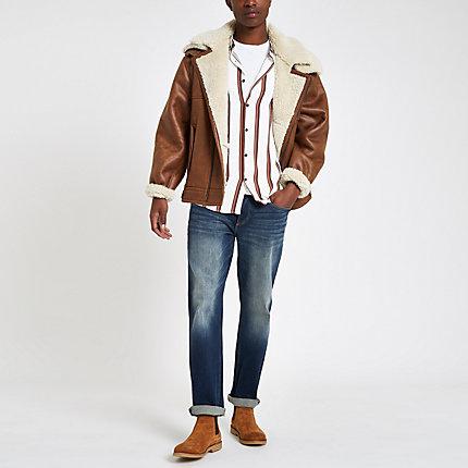 River Island Mens Straight Leg Manhattan Jeans