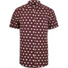 River Island Mens Heart Print Short Sleeve Shirt