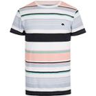 Mens Bellfield White Multicolored Stripe T-shirt