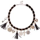 River Island Womens Woven Chain Charm Necklace
