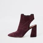 River Island Womens Suede Open Back Shoe Boots