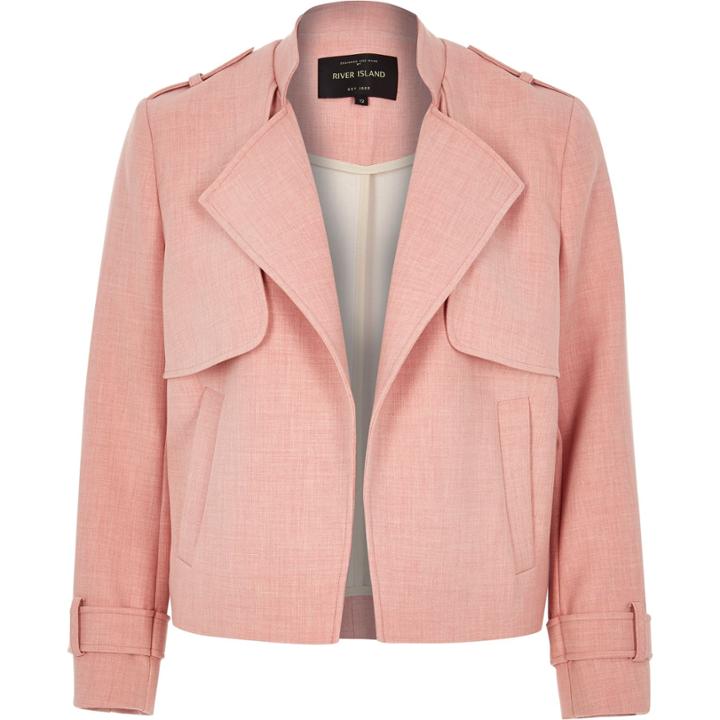River Island Womens Cropped Trench Jacket