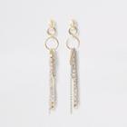 River Island Womens Gold Colour Cupchain Drop Earrings