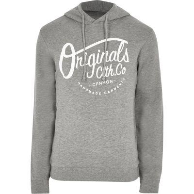 River Island Mens Jack And Jones Front Print Hoodie