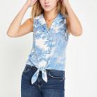 River Island Womens Floral Print Tie Front Shirt