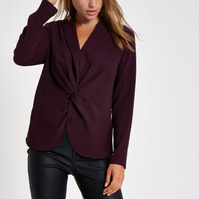 River Island Womens V Neck Twist Front Blouse