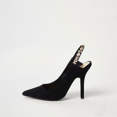 River Island Womens Jewel Slingback Court Shoes