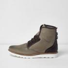 River Island Mens Lace-up Canvas Work Boots