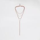 River Island Womens Rose Gold Snake Chain Layered Necklace