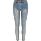 River Island Womens Metallic Coated Molly Jeggings