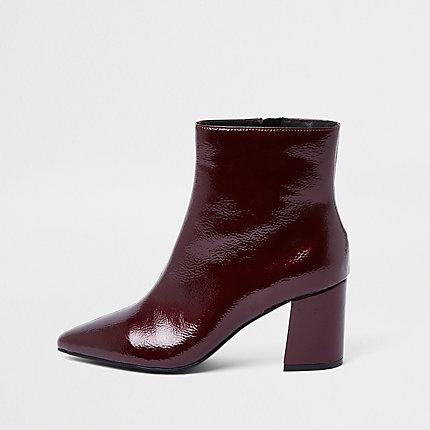 River Island Womens Pointed Toe Block Heel Boots