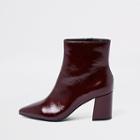 River Island Womens Pointed Toe Block Heel Boots