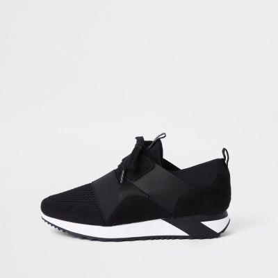 River Island Womens Elasticated Lace-up Runner Trainers