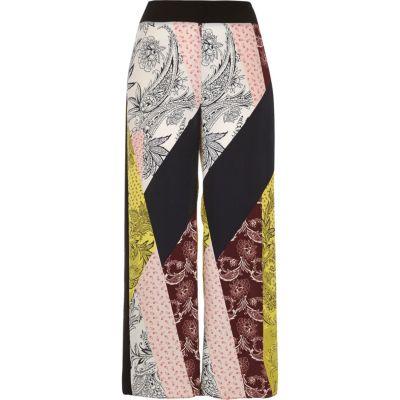 River Island Womens Paisley Print Cropped Pants