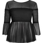 River Island Womens Mesh Pleated Smock Top