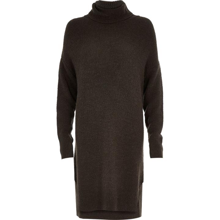 River Island Womens Knitted Cowl Neck Sweater Dress
