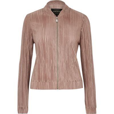 River Island Womens Crinkle Bomber Jacket