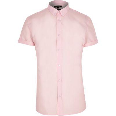 River Island Mens Short Sleeve Slim Fit Shirt