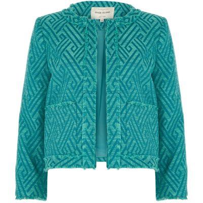 River Island Womens Zig Zag Fringe Trophy Jacket